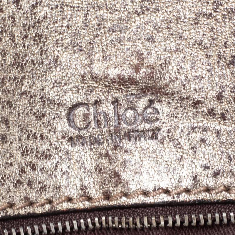 Chloe Metallic Leather Paddington Flap Mini-Messenger Bag 3