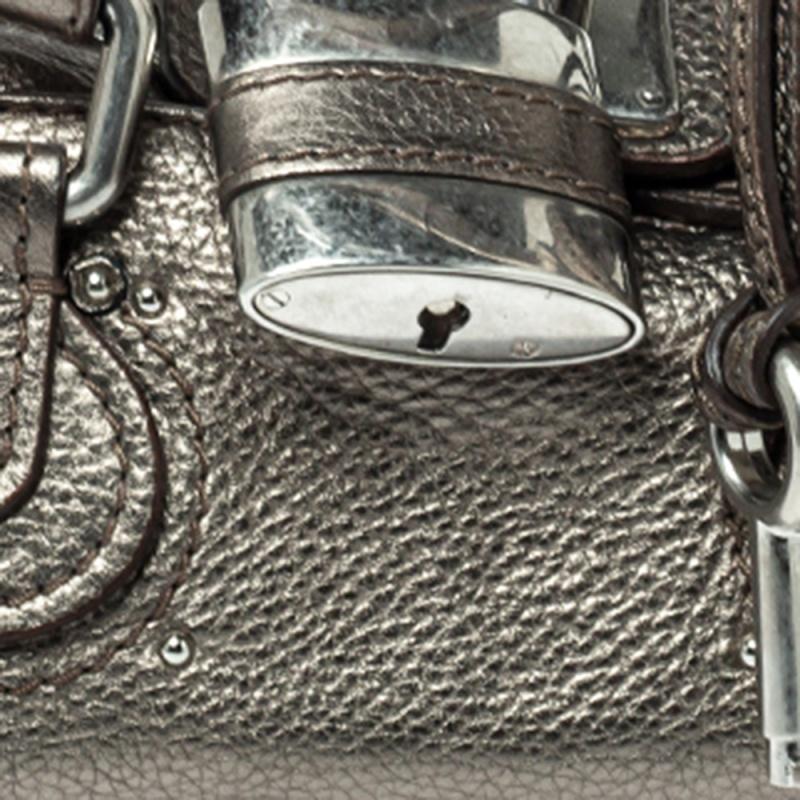 Chloé Metallic Pebbled Leather Mini Paddington Bag 3
