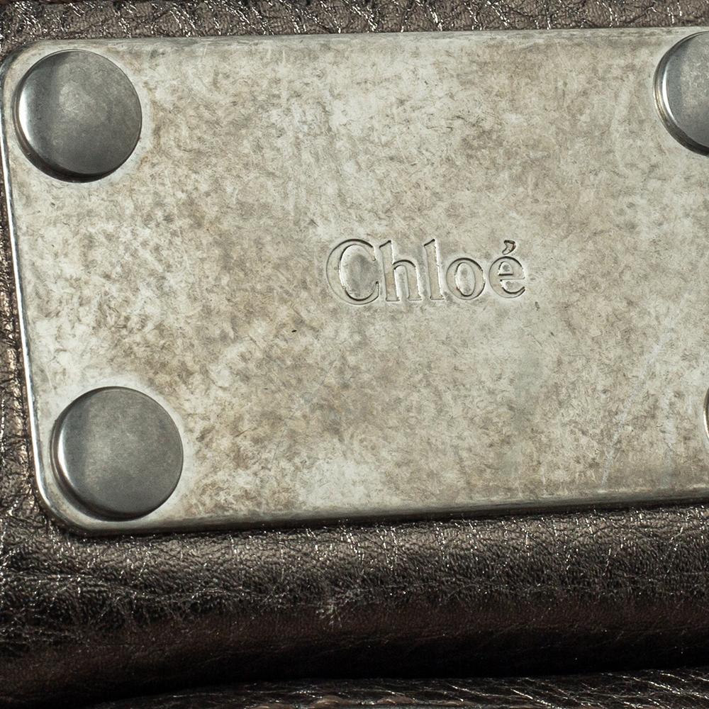 Chloé Metallic Pebbled Leather Mini Paddington Bag 1