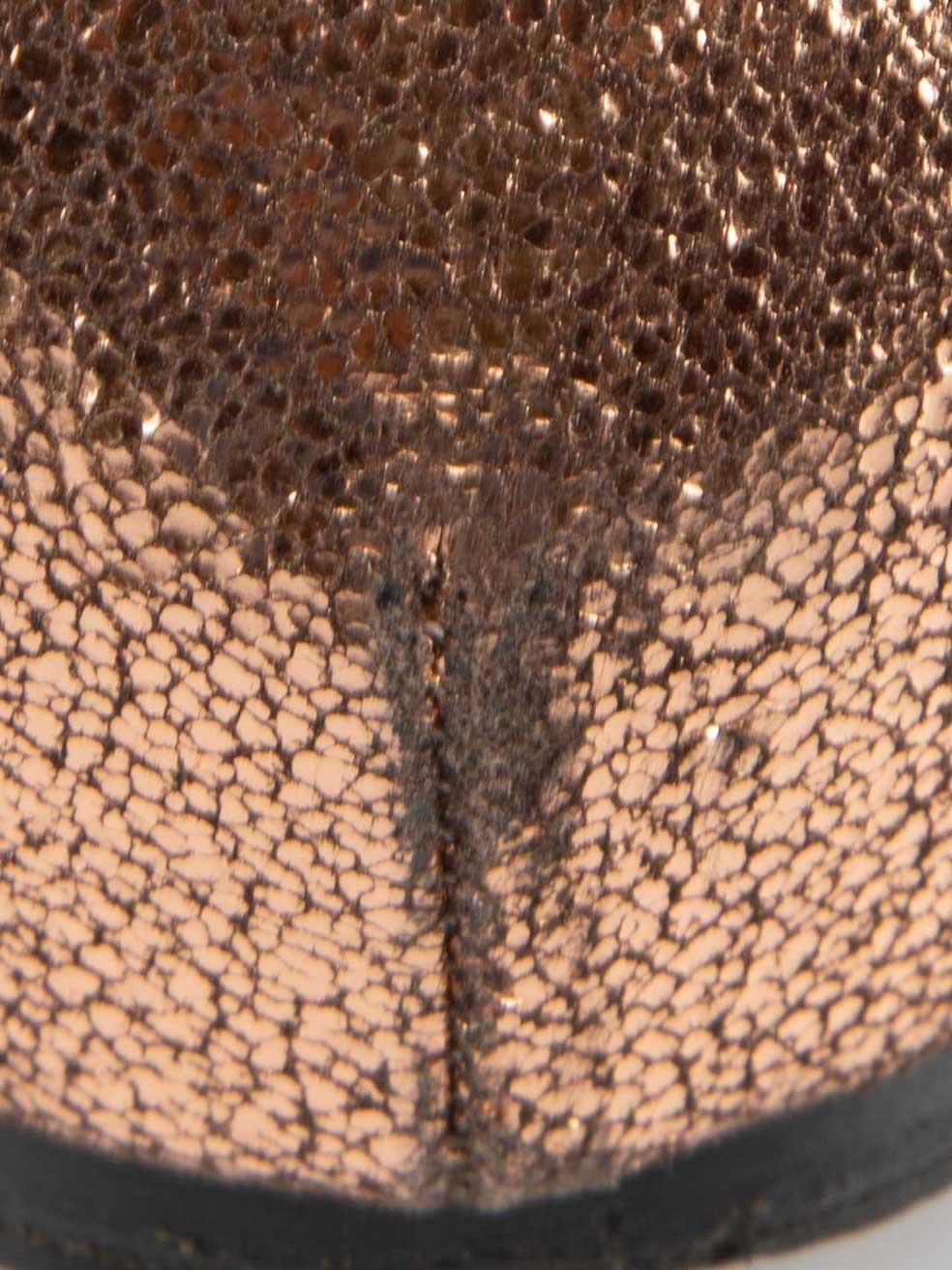 Chloé Metallic Rosa Lauren Knöchelriemen Flats Größe IT 36 im Angebot 1