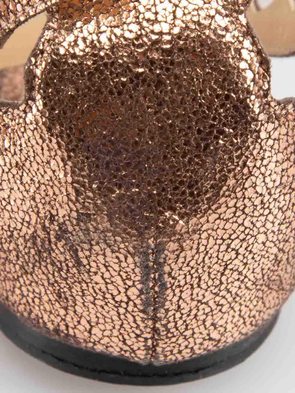 Chloé Metallic Rosa Lauren Knöchelriemen Flats Größe IT 36 im Angebot 2