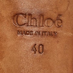 Chloe Metallic Python Leather Pointed Toe Pumps Size 40