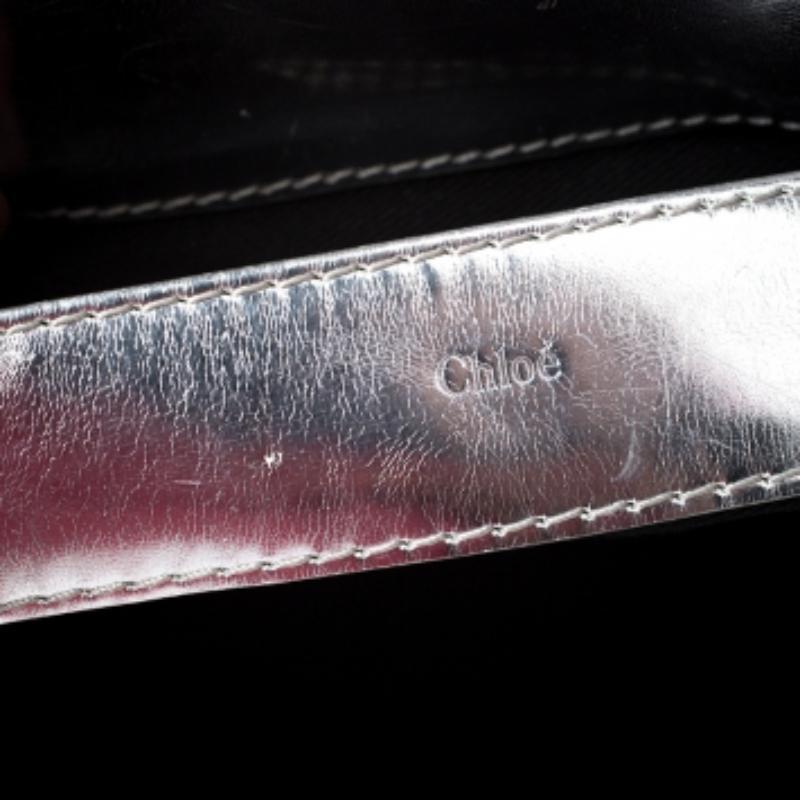 De las mujeres Bolsa riñonera de piel plateada metalizada Chloe en venta