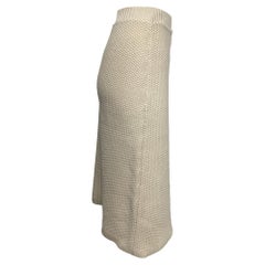 Chloé Midi Skirt In Ecru Recycled Cashmere