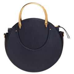 Chloe Midnight Blue Leather and Suede Pixie Shoulder Bag