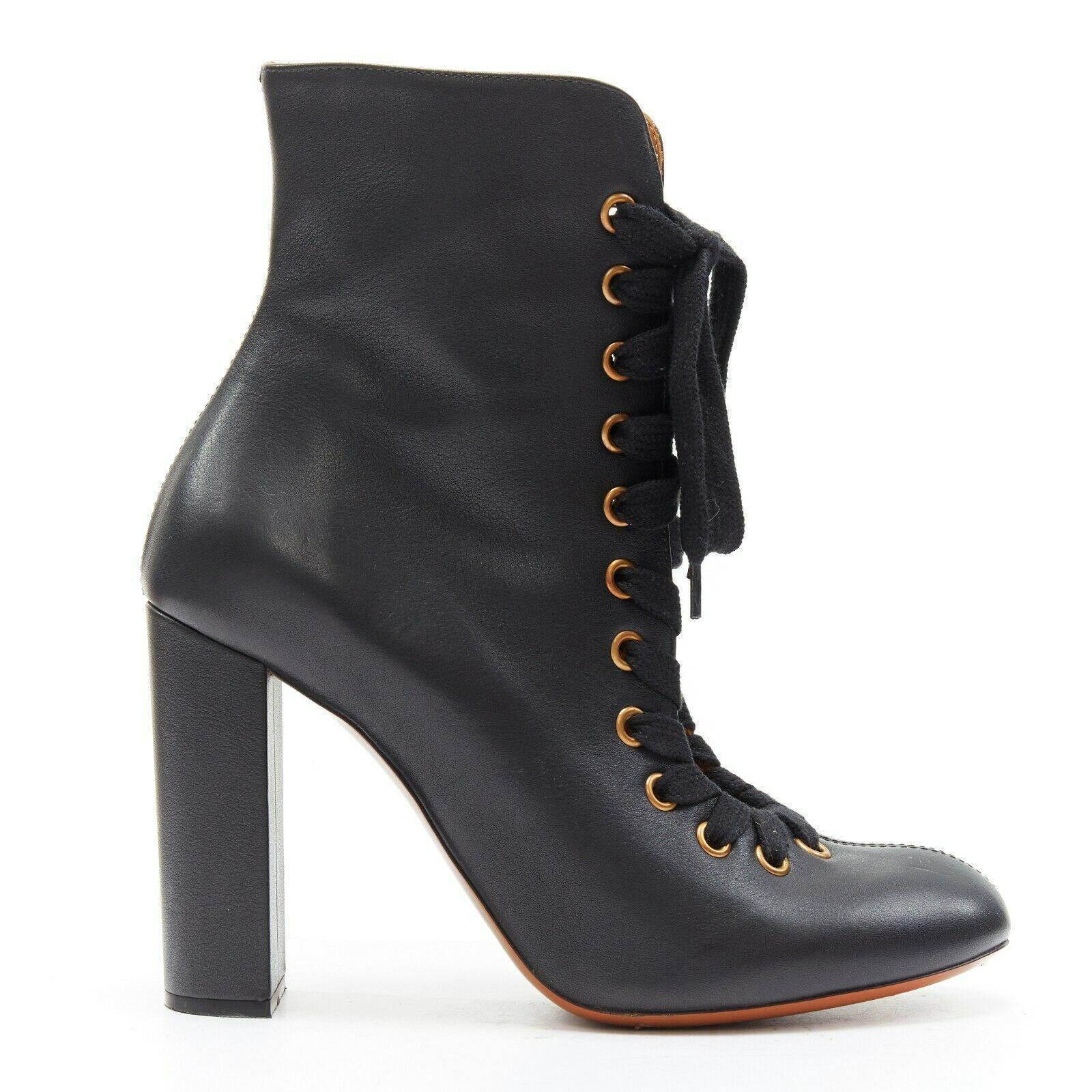 chloe black booties