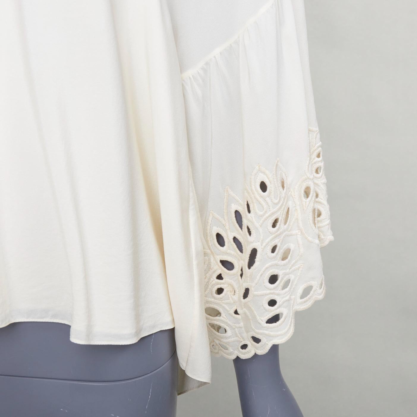 CHLOE crema latte 100% seta cotone pizzo occhiello bordo contadino camicetta FR34 XS
Riferimento: GEGG/A00148
Marchio: Chloe
Materiale: Seta, Cotone
Colore: crema
Modello: Pizzo
Chiusura: Pullover
Dettagli extra: Doppio strato frontale.
Prodotto in: