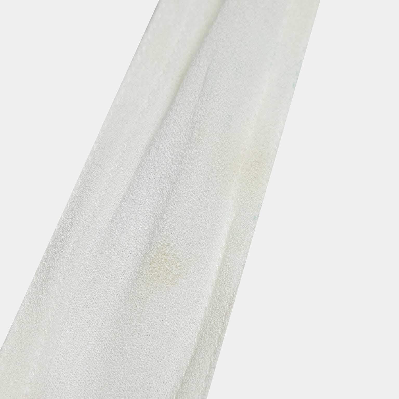 Chloe Milk White Georgette Buckle Front Pleated Mini Dress S 2