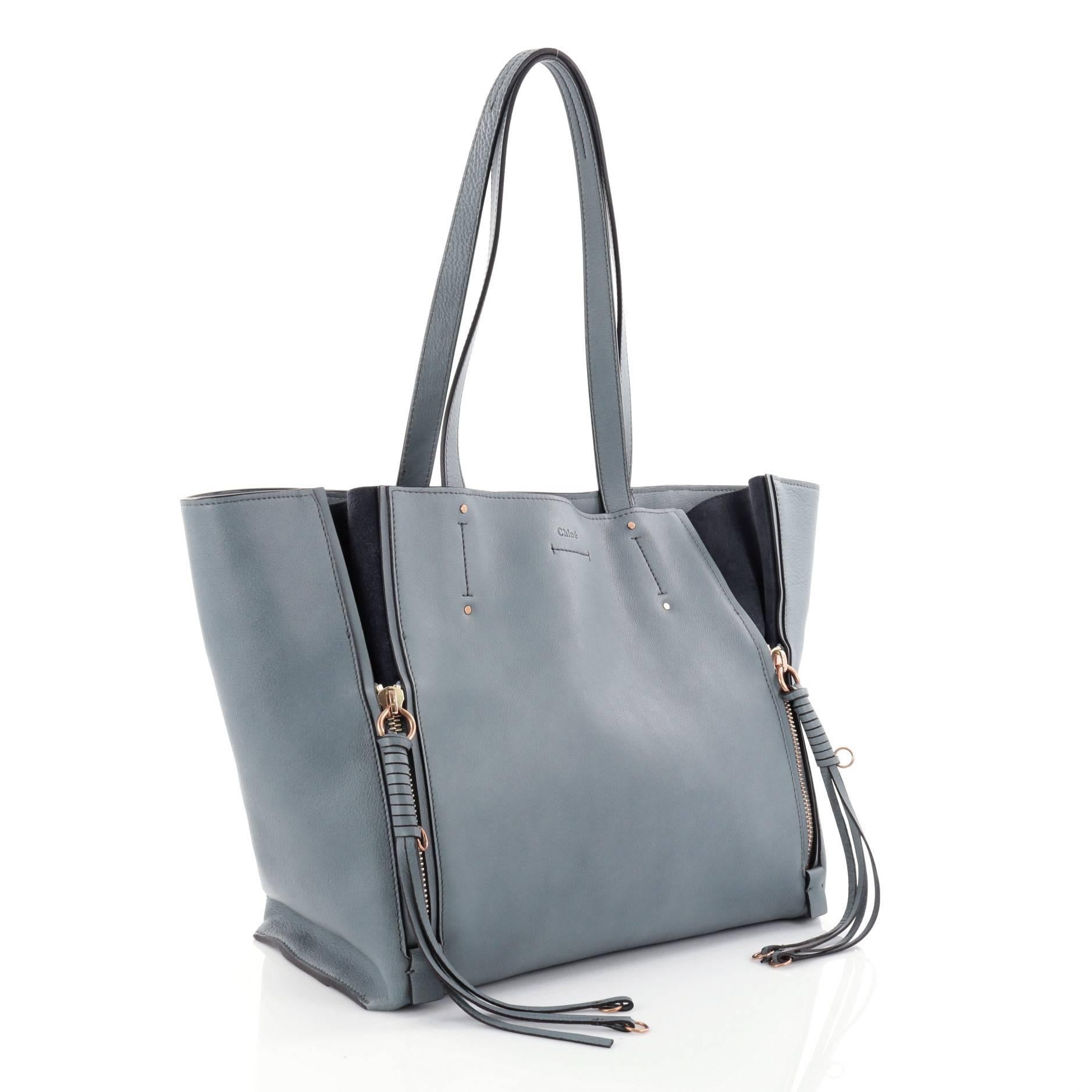 Medium milo calfskin leather tote shop
