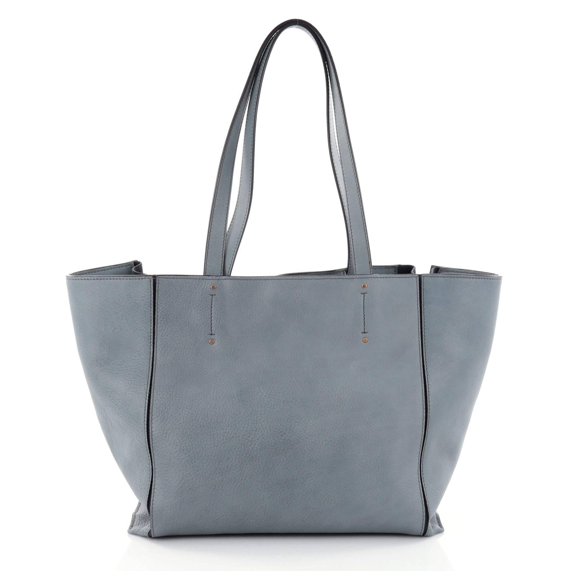 Chloe milo medium leather shop suede tote bag
