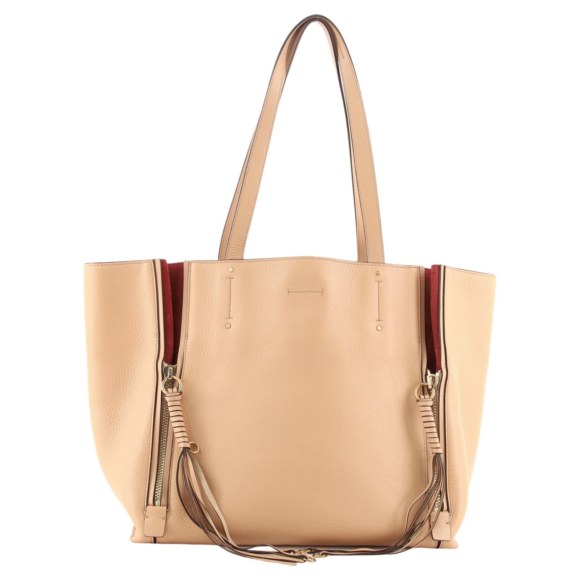 Chloe Milo Shopping Tote Leather Medium
