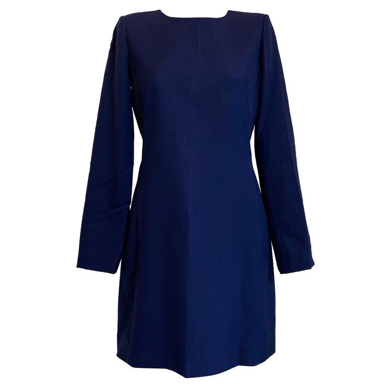 navy blue bridal dresses Flora Linen Mini Dress