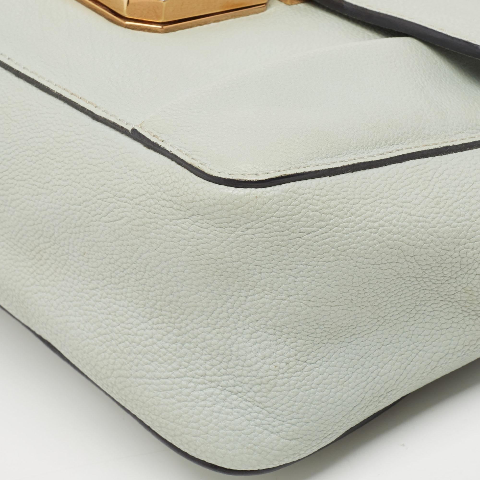 Chloé Mint Green Leather Small Elsie Shoulder Bag 1