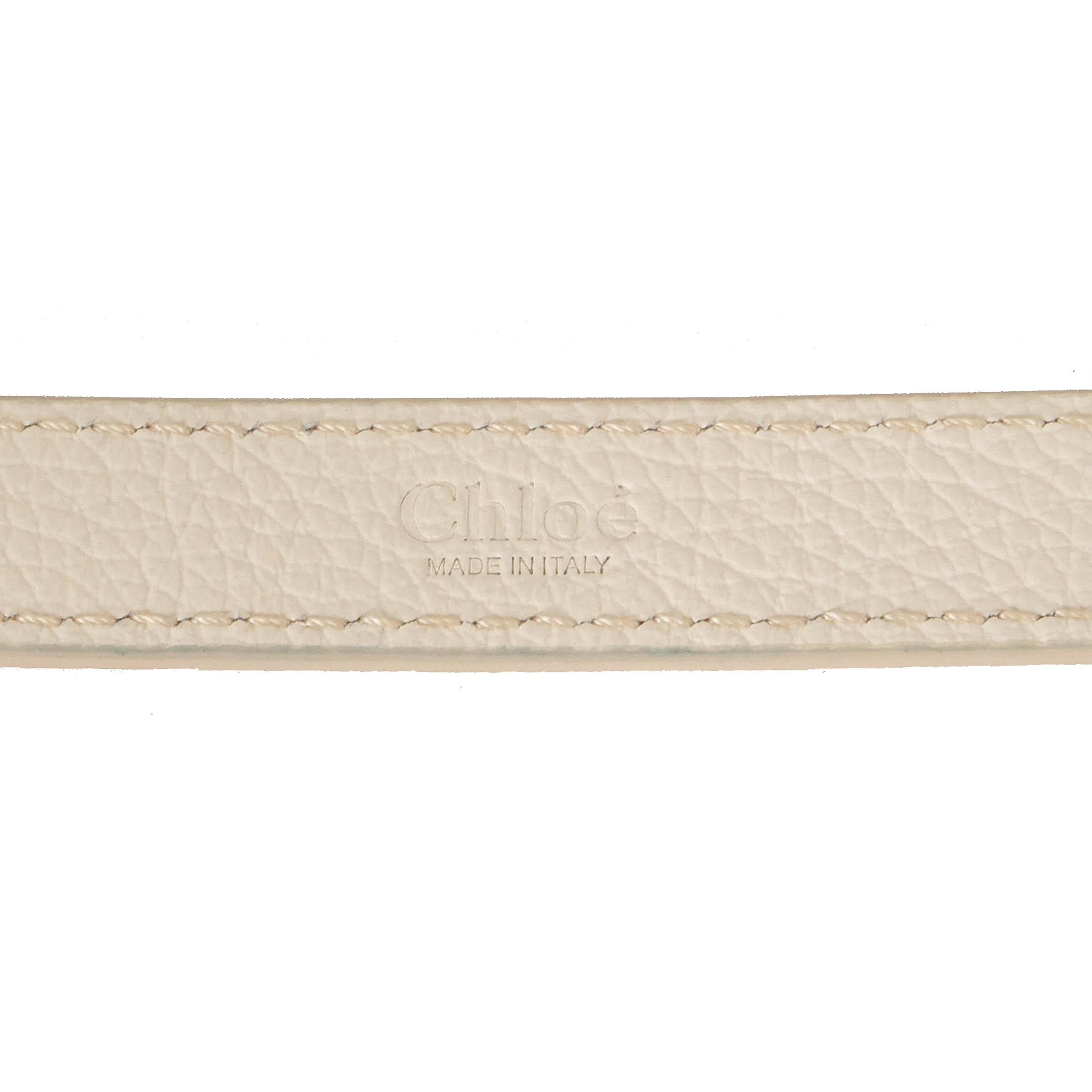 CHLOE Misty cream leather 2024 SMALL MARCI Belt L For Sale 2