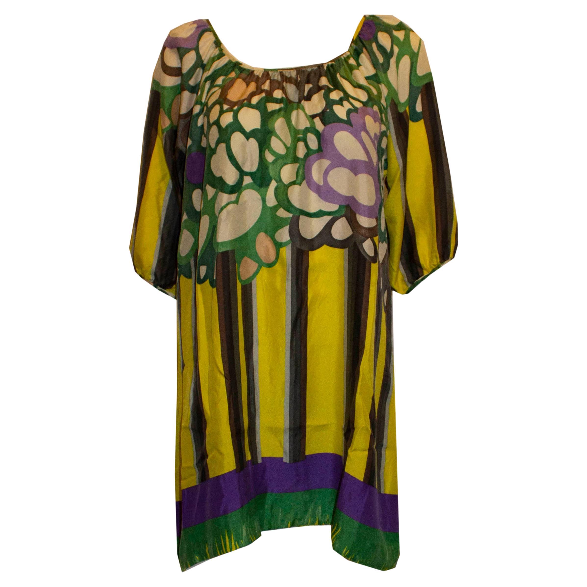 Chloe Multi Colour Silk Tunic /Dress