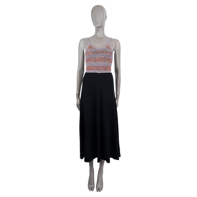 CHLOE multicolor and black wool 2022 CROCHET KNIT MAXI Dress 34 XXS For  Sale at 1stDibs | chloe crochet maxi dress
