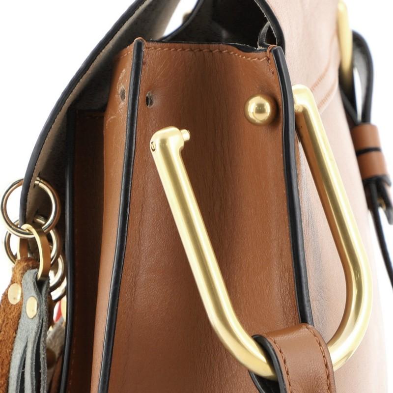 Women's or Men's Chloe Multicolor Fringe Hudson Bag Leather Small