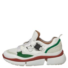 Chloe Multicolor Leather And Fabric Sonnie Low Top Sneakers Size 39