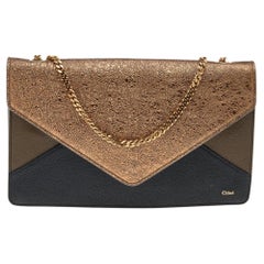 Chloe Multicolor Leather Wallet on Chain Clutch