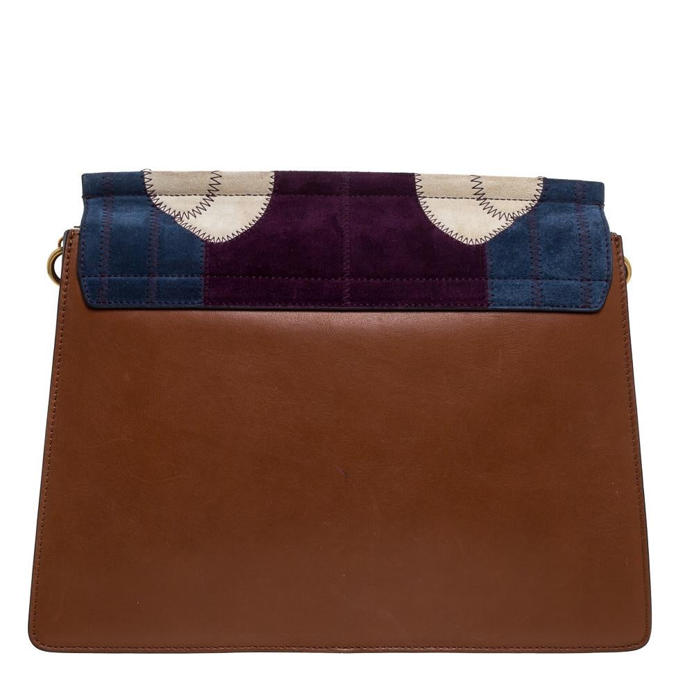 You are going to love owning this Faye shoulder bag from Chloe as it is well-made and brimming with luxury. The bag has been crafted from suede and leather and accented with a patchwork design on the exterior. It has a flap with chain detail and