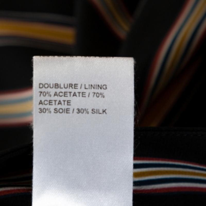 Pantalon court rayé en soie multicolore Chloe M. Bon état - En vente à Dubai, Al Qouz 2