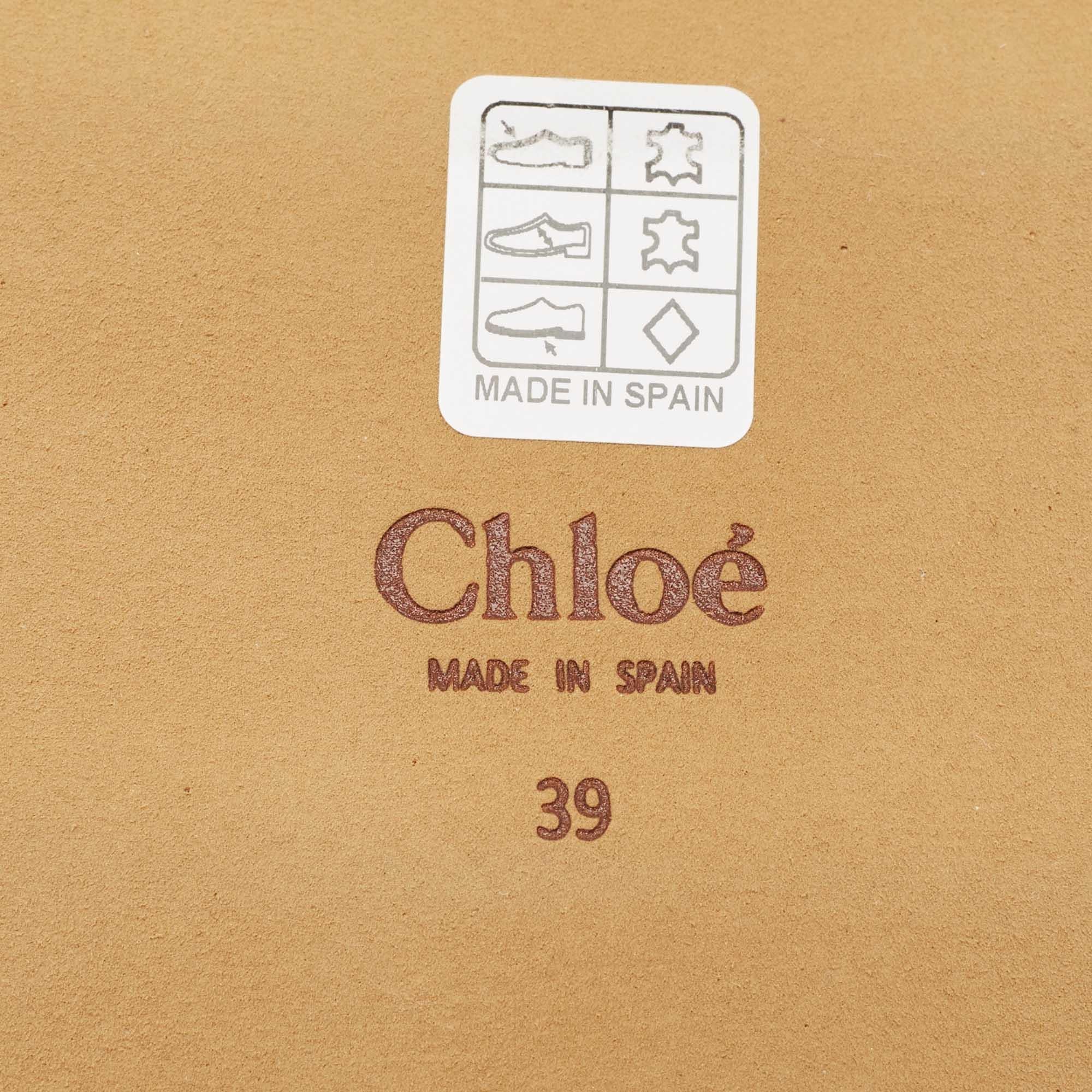 Chloe escarpins ondulés en cuir tissé multicolore taille 39 en vente 3