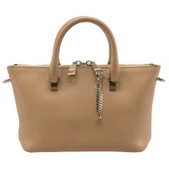 Chloe Mustard/Beige Leather Small Baylee Tote