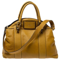 Chloe Mustard Leather Gemma Satchel