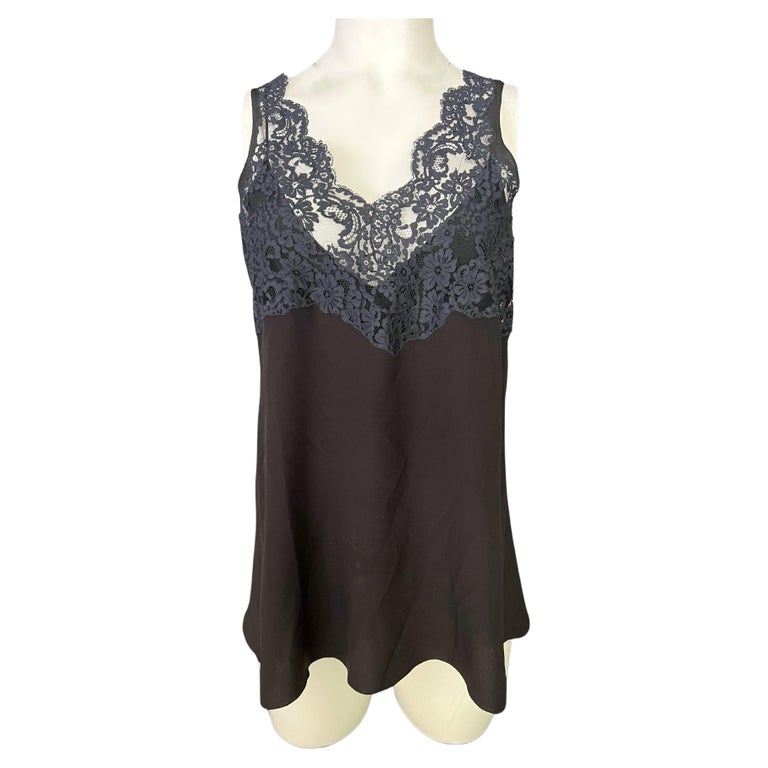 Chloe Navy and Black Tank Top Blouse, Size 38 For Sale