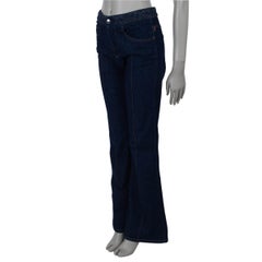 CHLOE marineblaue CHLOE-Jeanshose aus Baumwolle 2021 BRAIDED FLARED DENIM 36 XS