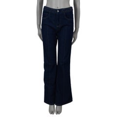 CHLOE navy blue cotton 2021 BRAIDED FLARED DENIM Jeans Pants 36 XS