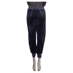 CHLOE navy blue cotton VELVET Sweatpants Pants 40 M