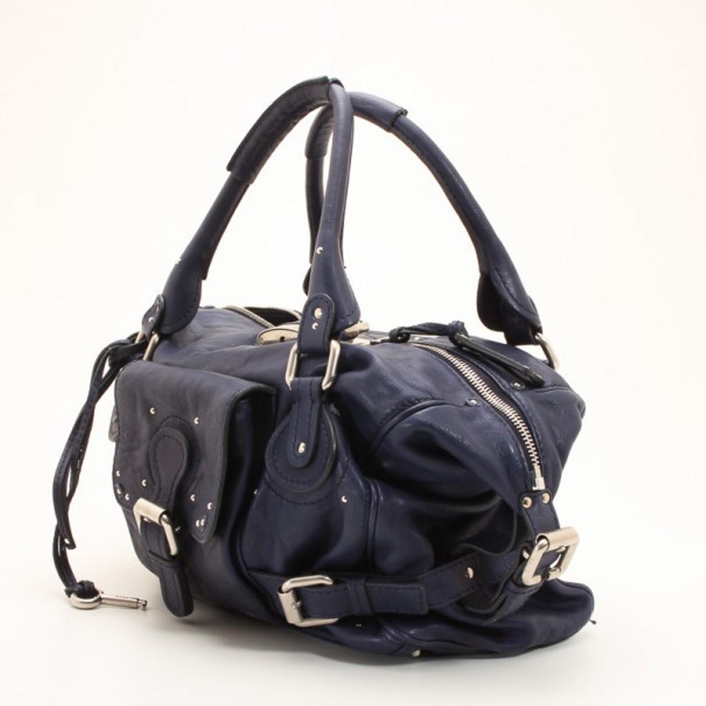Chloe Marineblaue große Paddington-Tasche Damen