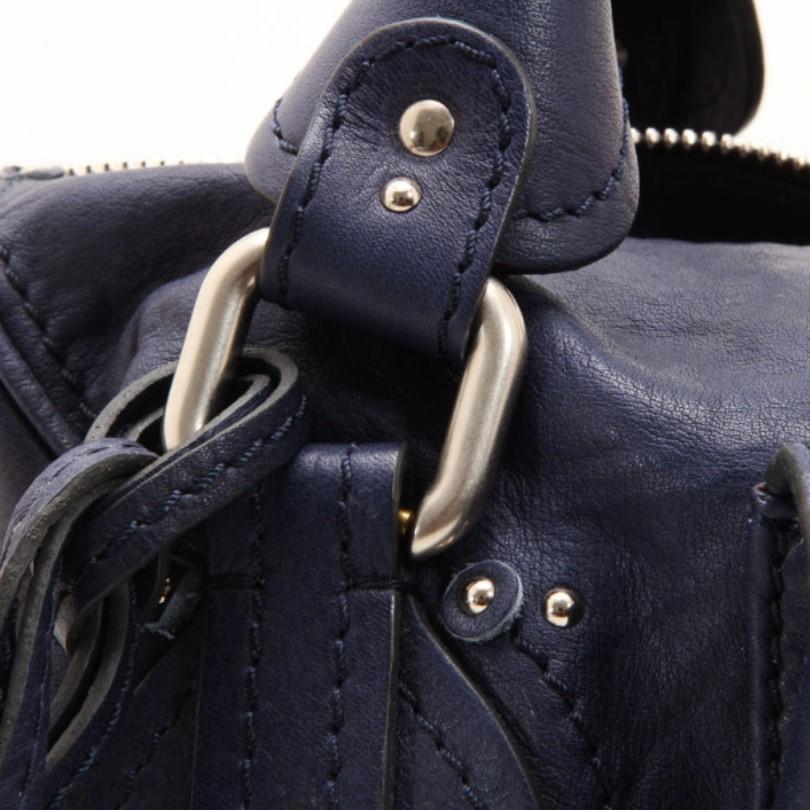 Chloe Navy Blue Large Paddington Tote For Sale 1