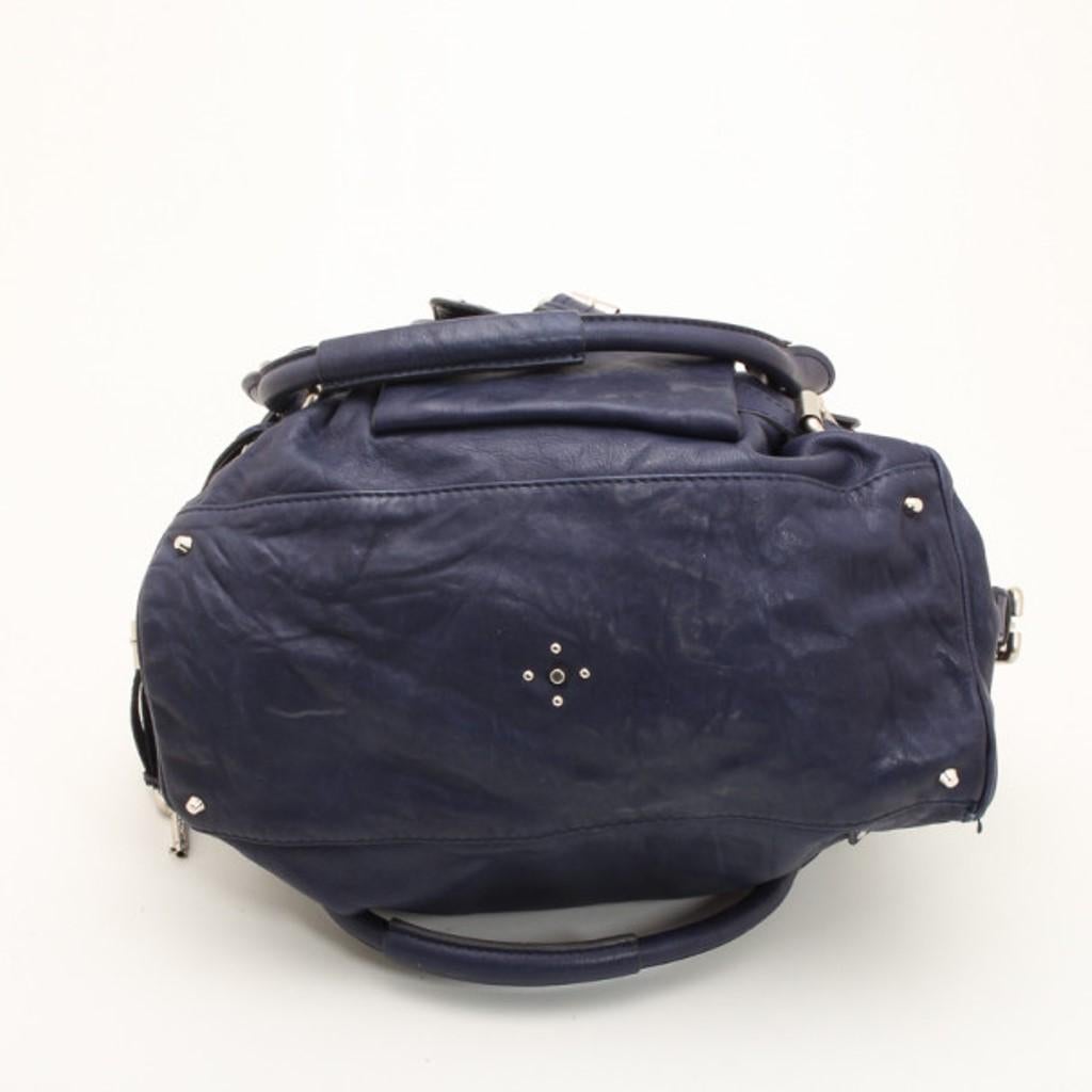 Chloe Marineblaue große Paddington-Tasche im Angebot 1