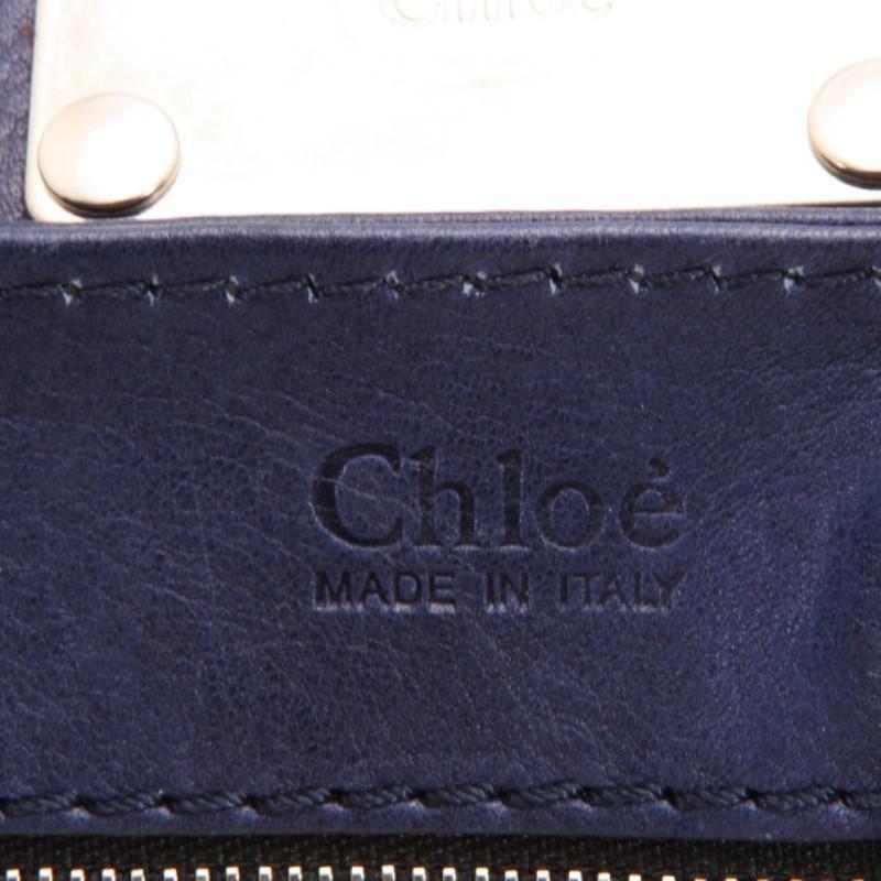 Chloe Navy Blue Large Paddington Tote 4