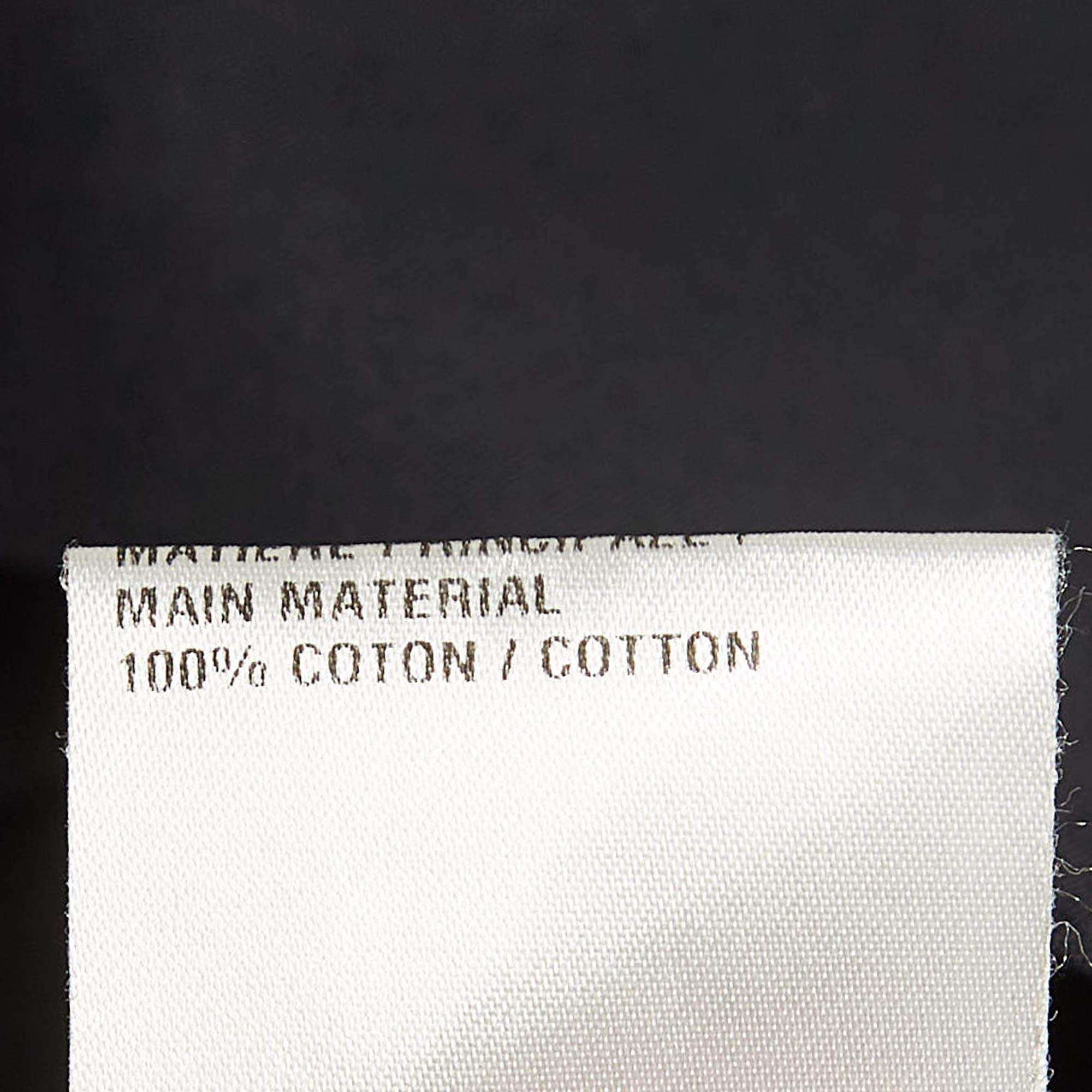 Chloe Marineblaue Poplin Tie-Up Krawattenbluse mit kalten Schultern M im Zustand „Hervorragend“ im Angebot in Dubai, Al Qouz 2