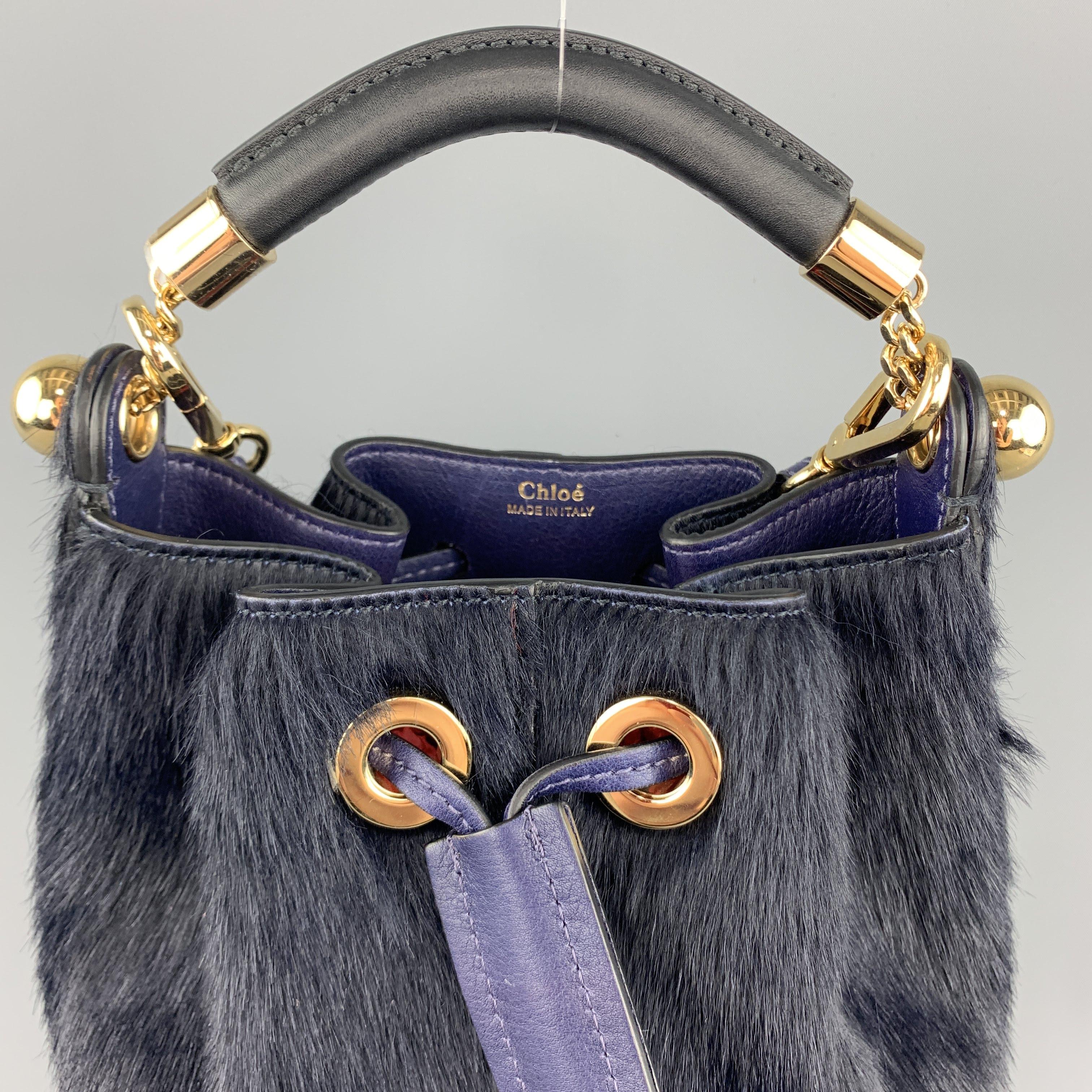 chloe bucket bag navy