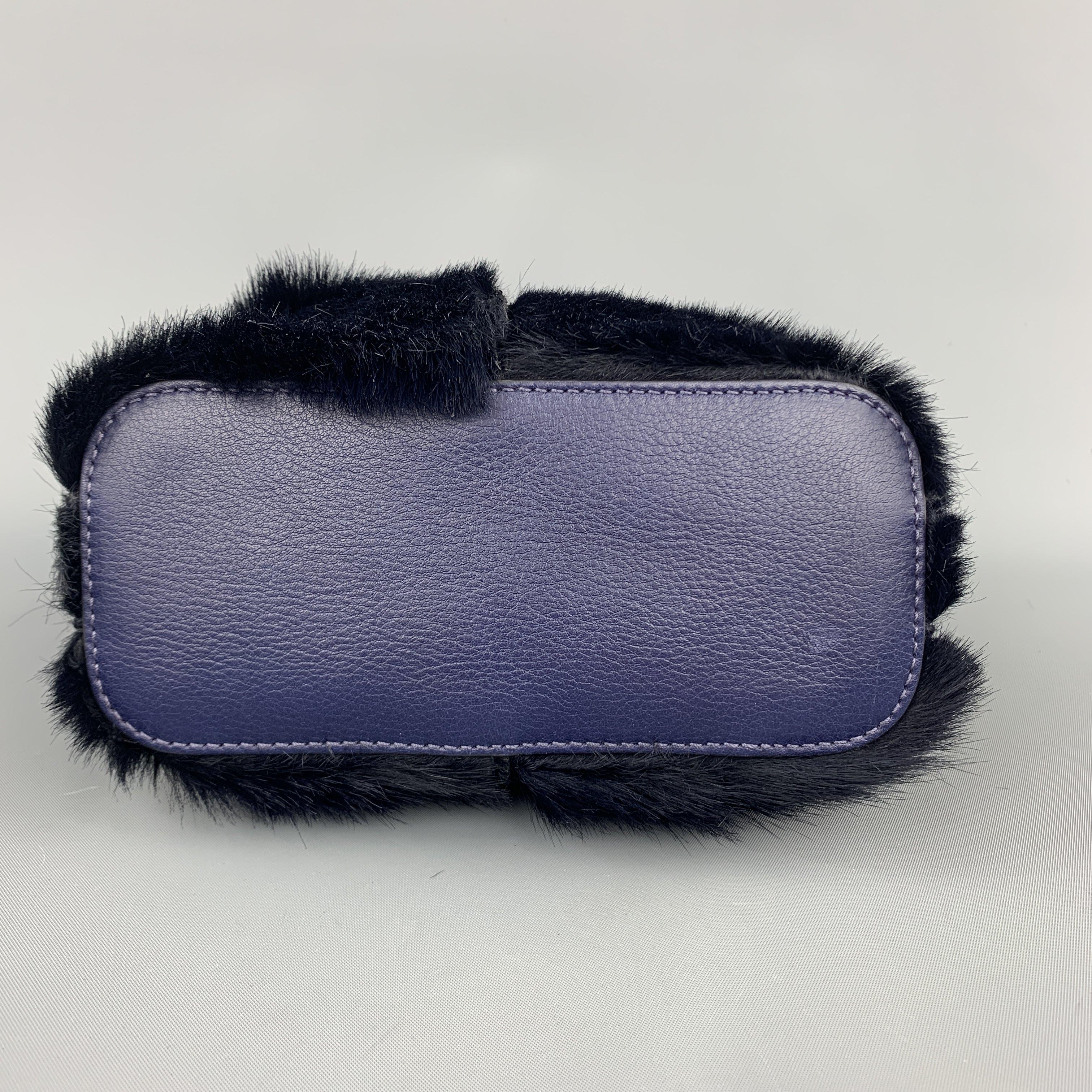 CHLOE Marineblaue GALA Bucket Handtasche aus Ponyhaar im Angebot 3