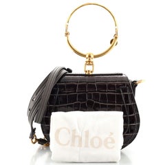 Chloe Nile Crossbody Bag Crocodile Embossed Leather Small