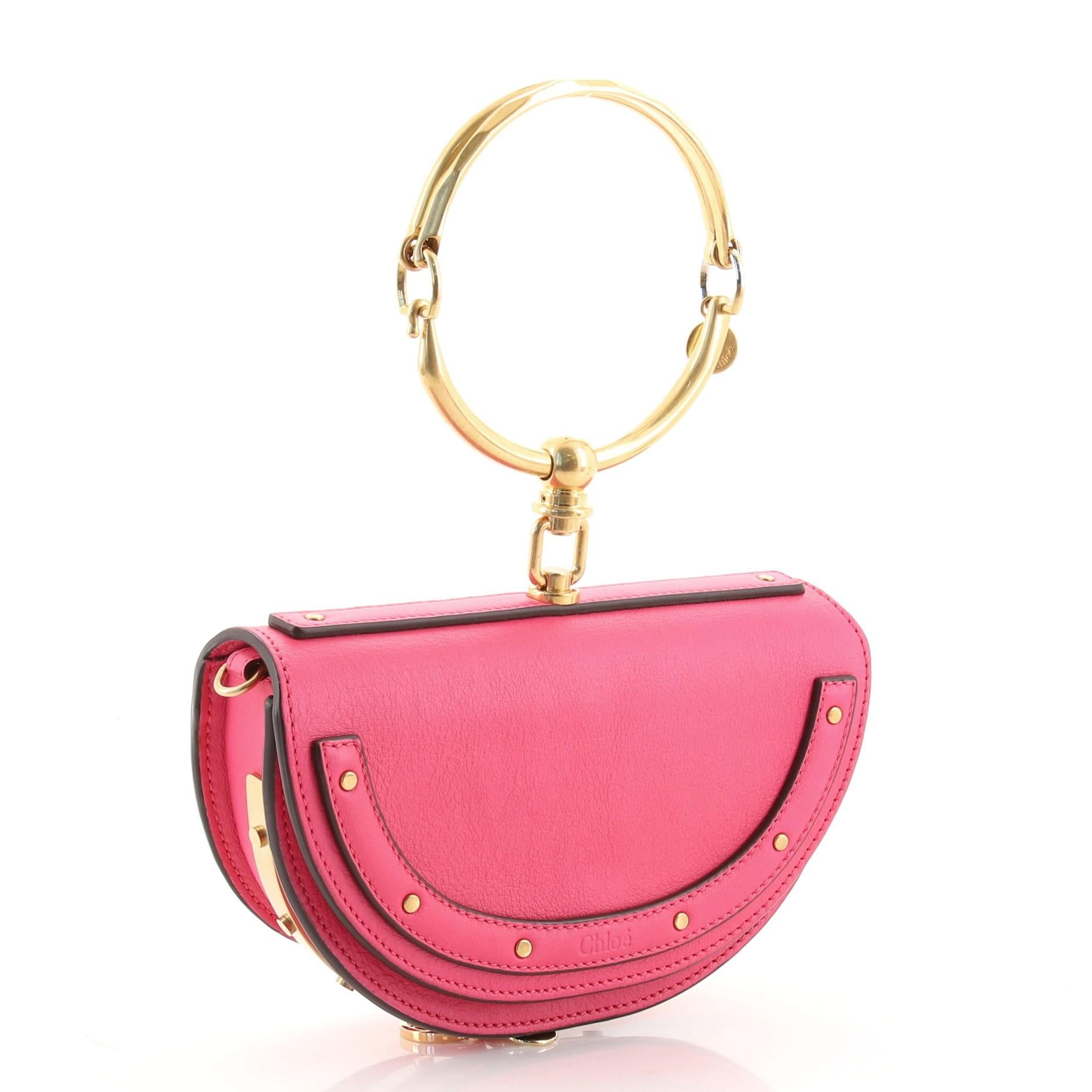 Pink Chloe Nile Crossbody Bag Leather Mini