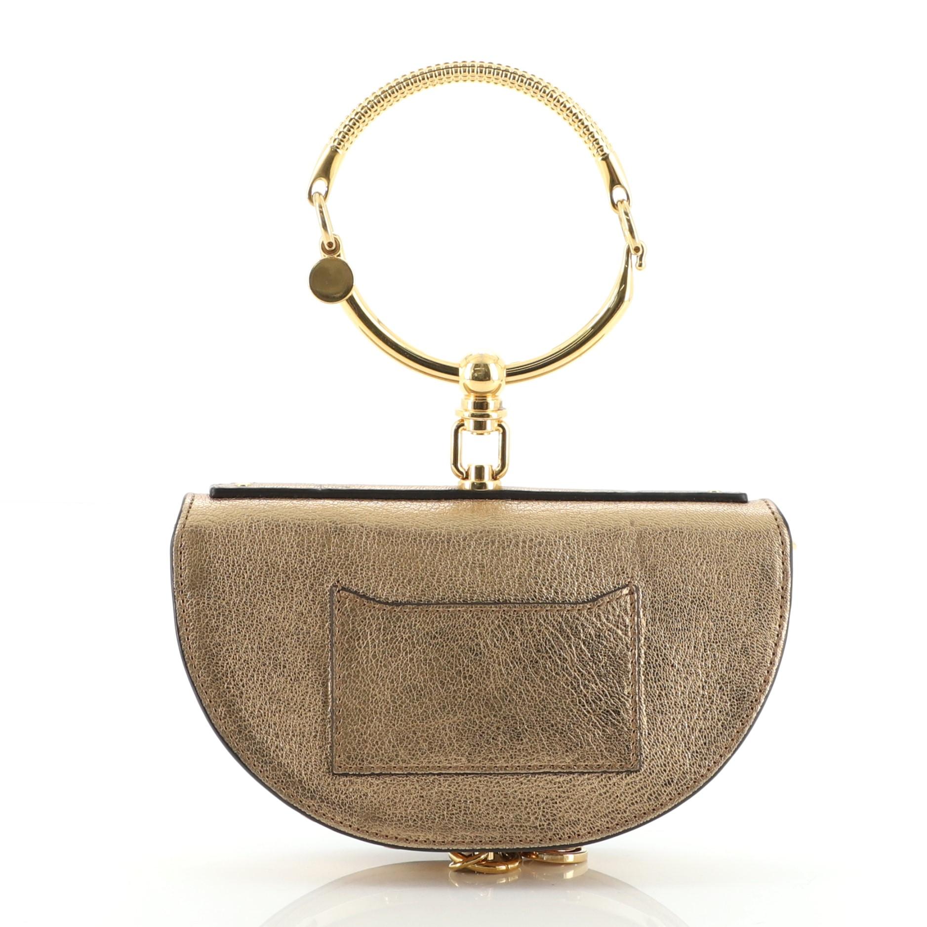 Chloe Nile Crossbody Bag Leather Mini In Good Condition In NY, NY