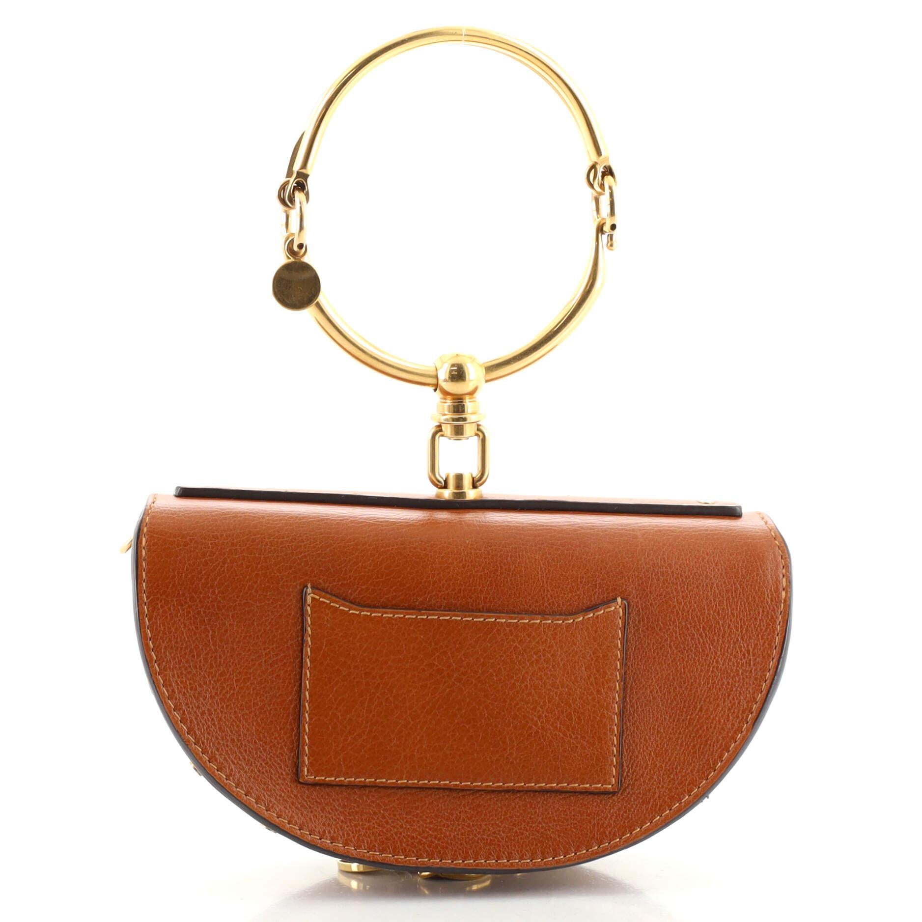 Chloe Nile Crossbody Bag Leather Mini In Good Condition In NY, NY