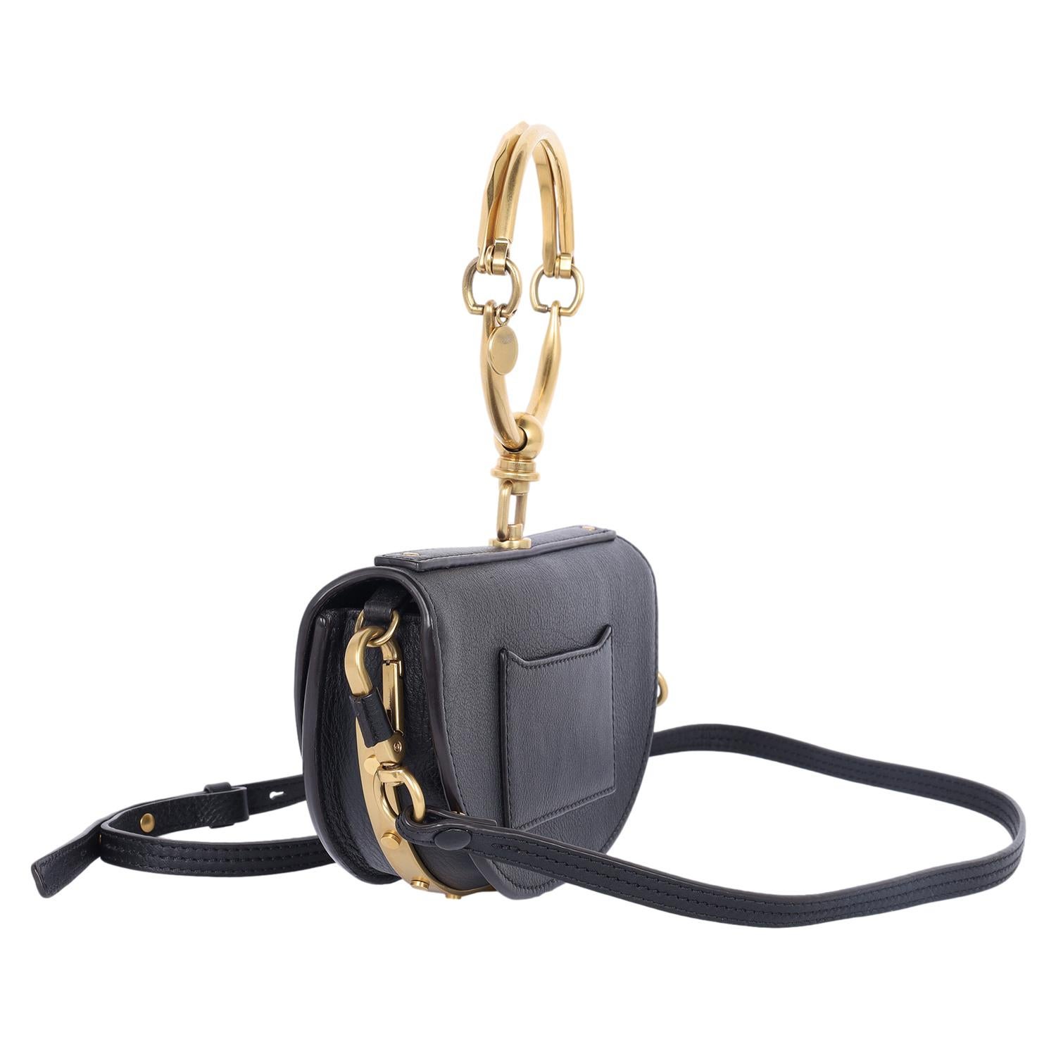 Chloe Nile Minaudière Leather Crossbody Black Bag 2