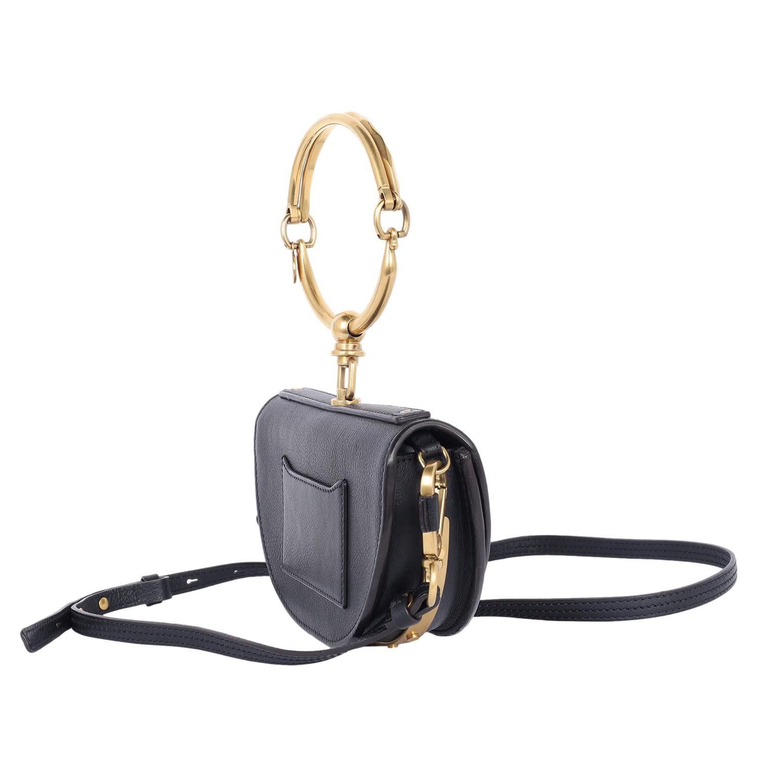 Chloe Nile Minaudière Leather Crossbody Black Bag 3