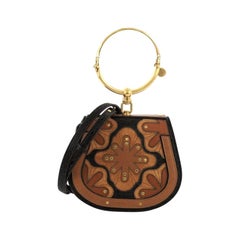 Chloe Nile Patchwork Crossbody Bag Studded Leather with Suede Small
