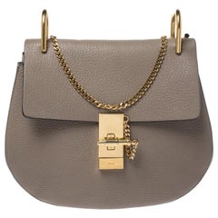 Chloe Nude Leather Medium Drew Shoulder Bag