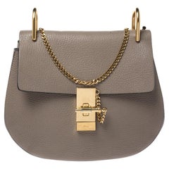 Chloe Nude Leather Medium Drew Shoulder Bag