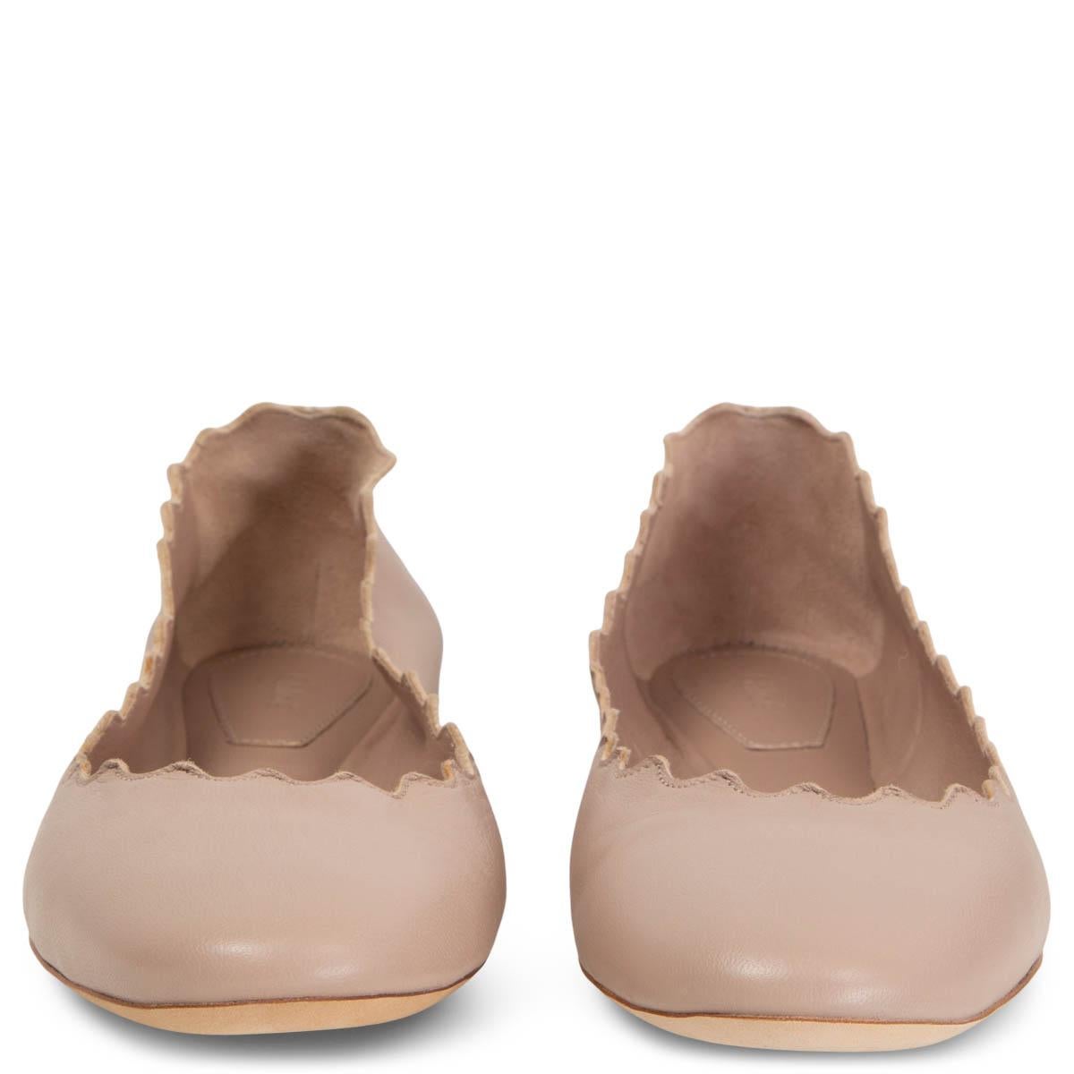 100% authentic Chloé 'Lauren' flats in nude lambskin leather. Have been worn once and are in excellent condition. Come with dust bag. 

Measurements
Imprinted Size	36
Shoe Size	36
Inside Sole	23.3cm (9.1in)
Width	7cm (2.7in)

All our listings