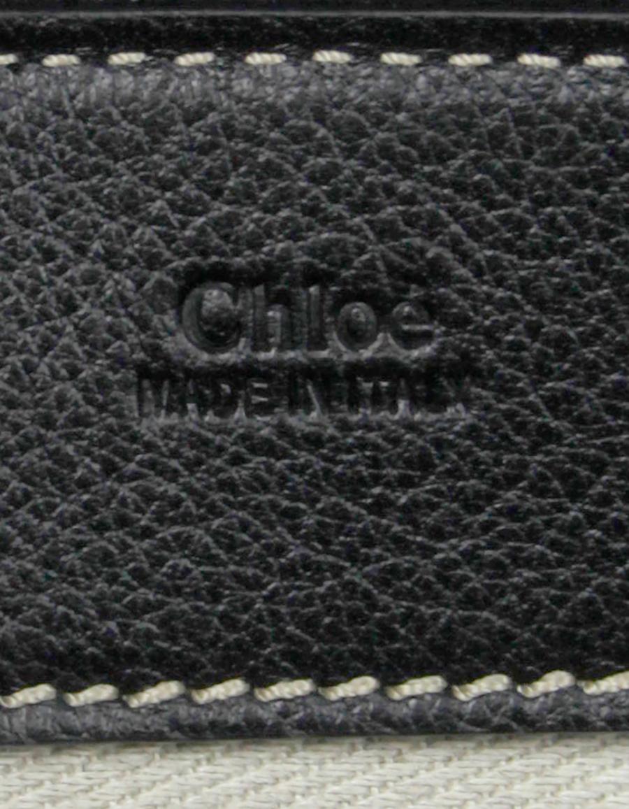 Chloe NWT Mini Edith Crossbody Bag in pelle nera con Stitch by Stitch a contrasto 2